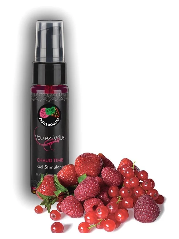 Lubrifiant Chauffant Stimulant Saveur Fruits Rouges - 35 ml