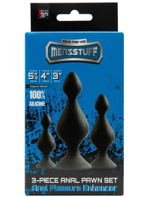 Set de 3 Plugs en Silicone Pawn Set