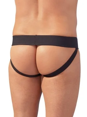Jock Strap noir en resille - S