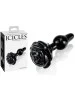 Plug en verre Noir Icicles N°77