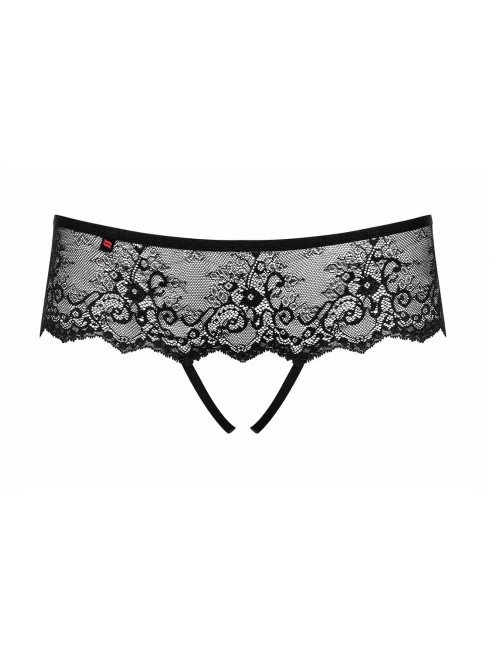 Tanga noir ouvert Merossa - S-M