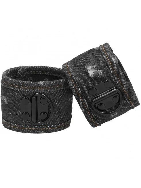 Menottes pour Chevilles en Denim Noir