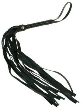 Fouet noir en PVC 45 cm