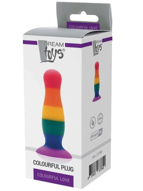 Plug Anal Avec Ventouse Pride Colourful - M