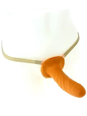 Gode ceinture creux en latex - 16,5 cm