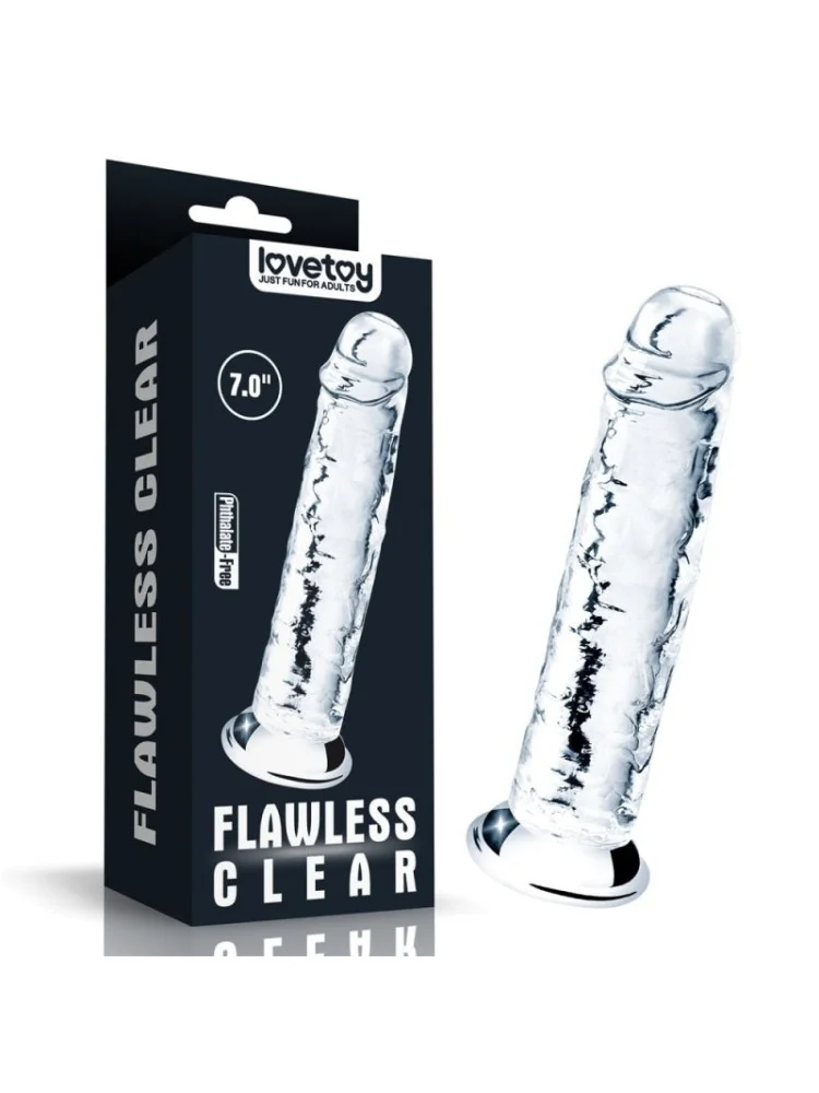 Gode Ventouse Transparent Flawless - 17 cm