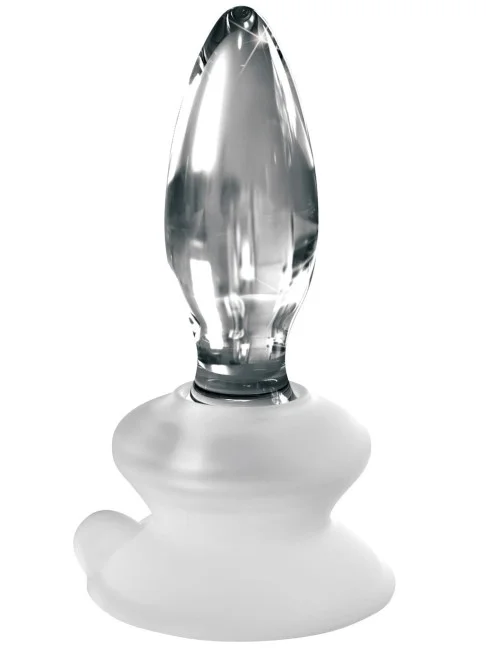Plug Anal en Verre avec Ventouse N°91