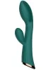 Vibromasseur vert avec stimulateur de clitoris LRIS USB - LRISGREEN