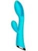 Vibromasseur bleu avec stimulateur de clitoris LRIS USB - LRISBLUE
