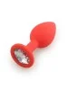 Plug rouge bijou cristal Medium - DB-RY068CRED