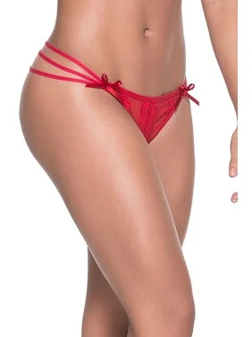 String rouge élégant triple lanières - MAL101RED