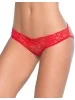 Culotte ouverte rouge ornements façon cage - MAL97RED
