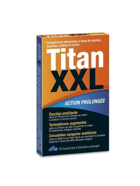 TitanXXL Stimulant sexuel 20 comprimés - LAB40