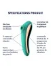 2 en 1 Stimulateur de clitoris et vibromasseur Dual Kiss vert Satisfyer - CC597775