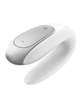 Sextoy de couple vibrant USB connecté Double Fun blanc - CC5972560030