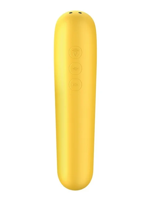 Vibromasseur et stimulateur clitoridien jaune Dual Love Satisfyer - CC5972570104