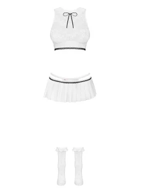 833-CST-2 Costume Etudiante - Blanc