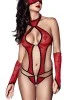 Ashley Body, Masque et Mitaines - Rouge